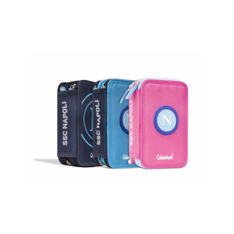 Astuccio 3 zip Napoli  SSC (solo rosa)