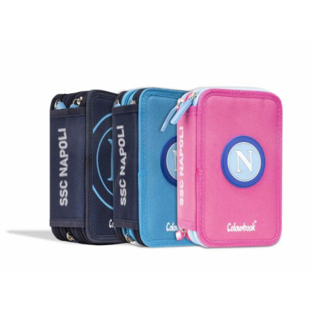 Astuccio 3 zip Napoli  SSC (solo rosa)