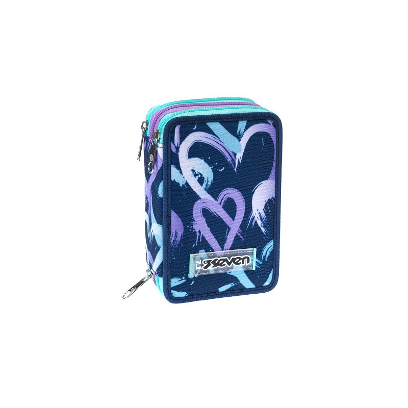 Astuccio 3 zip Seven crystal purple