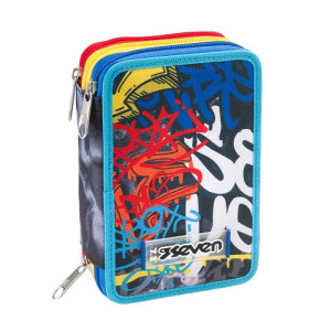 Astuccio 3 zip Seven mark on boy