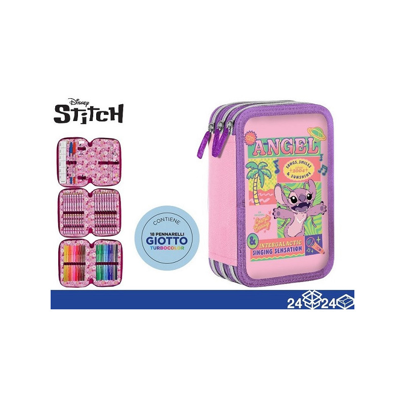 Astuccio 3 zip Stitch & angel Be smart