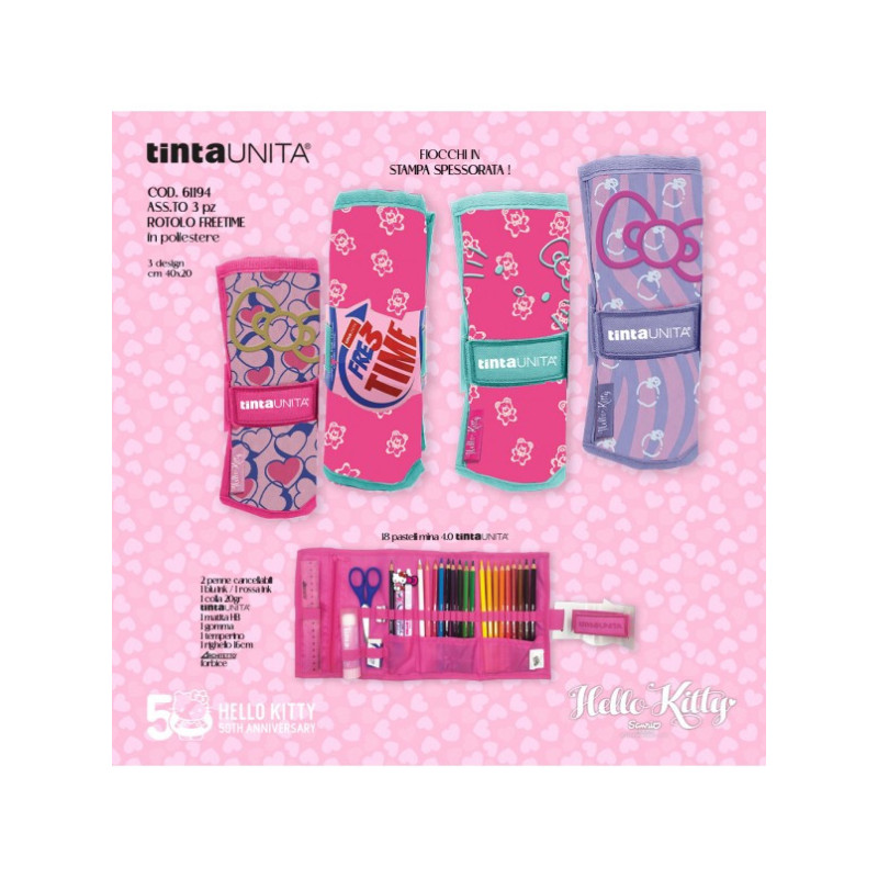 Astuccio a rotolo TINTAUNITA Hello Kitty 50th anniversary
