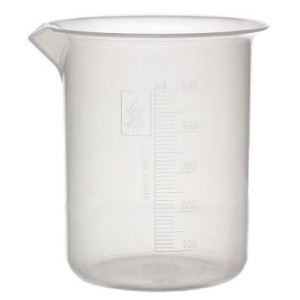 Becker - Bicchiere graduato da 500ml in plastica trasparente