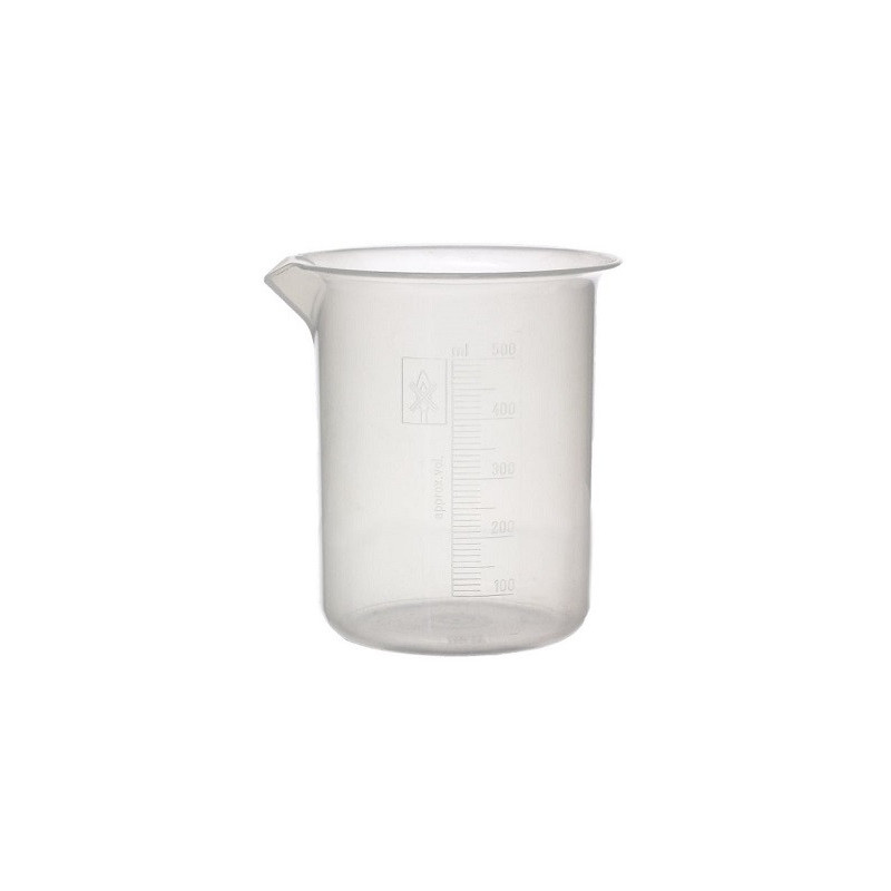 Becker - Bicchiere graduato da 500ml in plastica trasparente