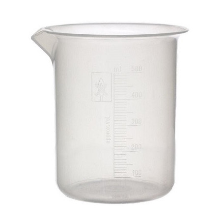 Becker - Bicchiere graduato da 500ml in plastica trasparente