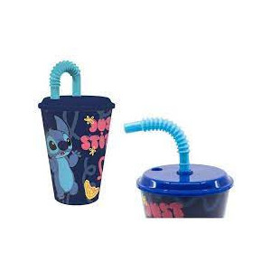 Bicchiere con cannuccia  Stitch