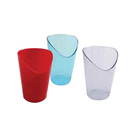 Bicchiere portapenne in plastica bianco