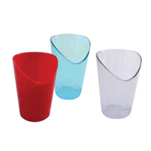 Bicchiere portapenne in plastica blu