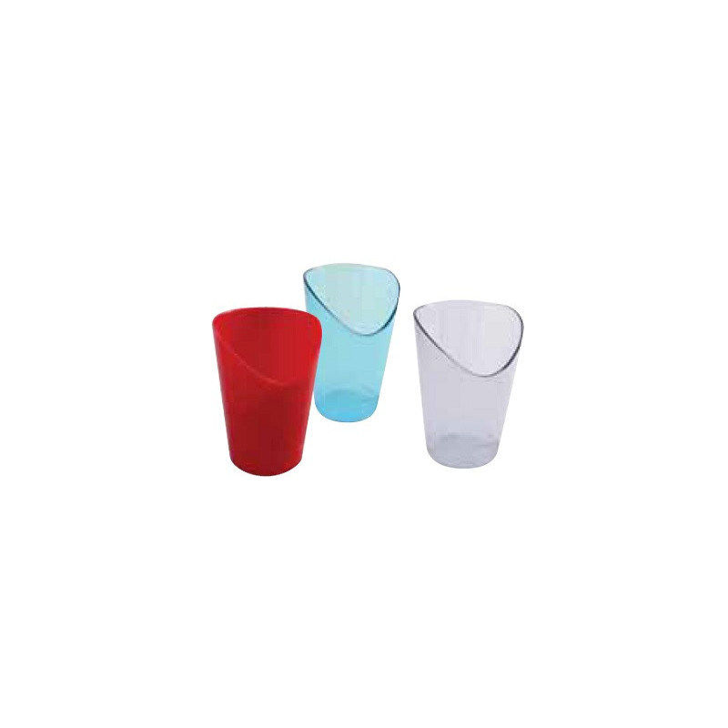Bicchiere portapenne in plastica blu