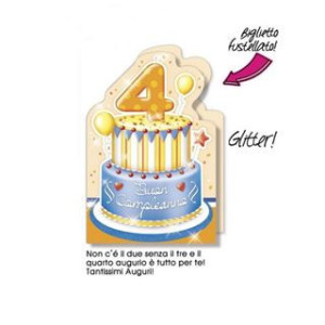 Biglietti auguri 4 anni
