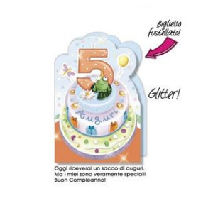 Biglietti auguri 5 anni