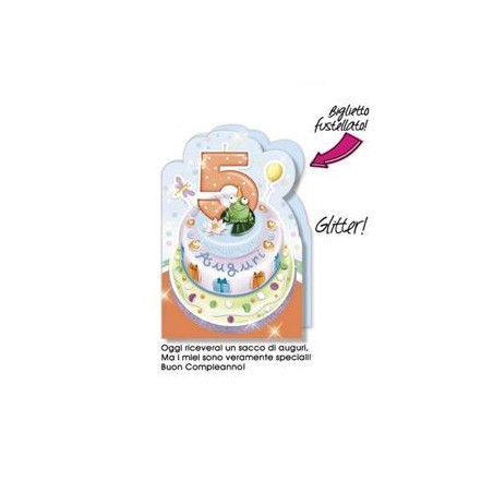 Biglietti auguri 5 anni