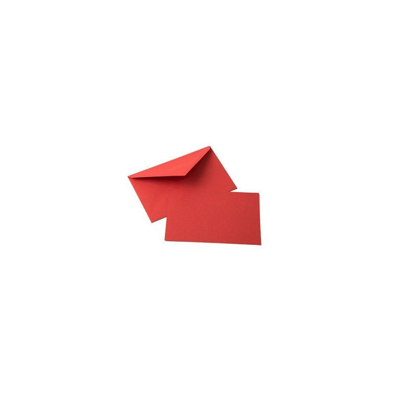 Biglietti e buste 9x14 10+10pz rosso
