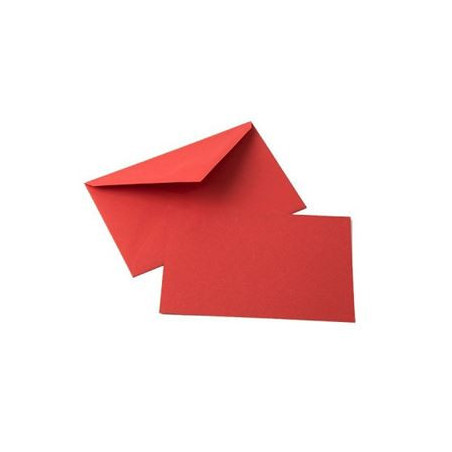Biglietti e buste 9x14 10+10pz rosso