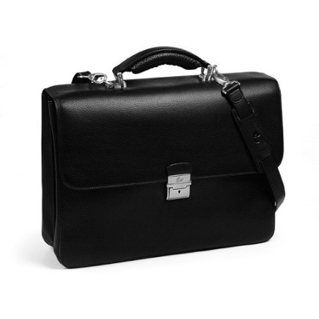 Borsa in pelle 2 scomparti nera