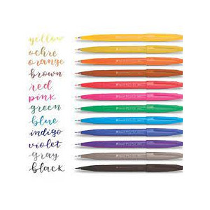 Brush sign pen Pentel blu