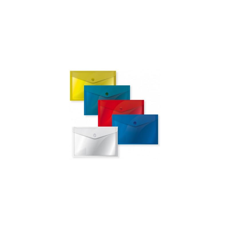 Busta con bottone A6 19x14cm assortite