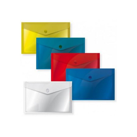 Busta con bottone A6 19x14cm assortite