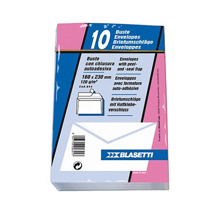 Buste bianche 16x23 120gr 10pz