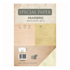Buste Special Paper Marbre avorio 90gr 180x120 25pz