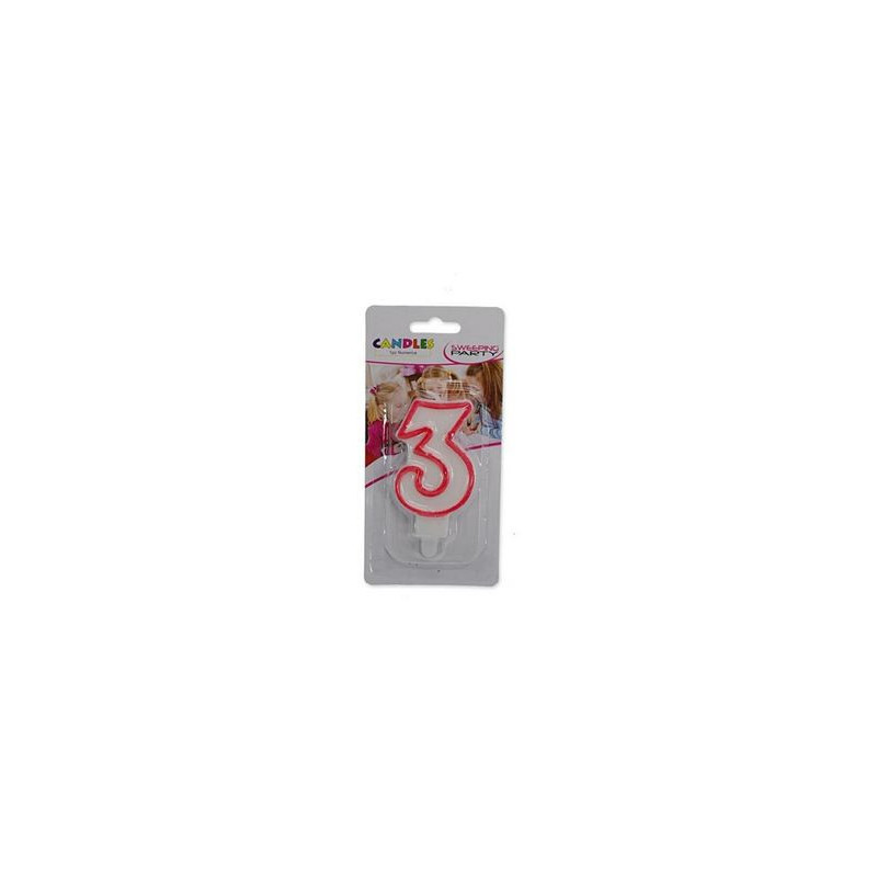 Candela a numero riga rossa n.7