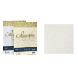 Carta Calligraphy Lino A4 200gr. 50ff bianco