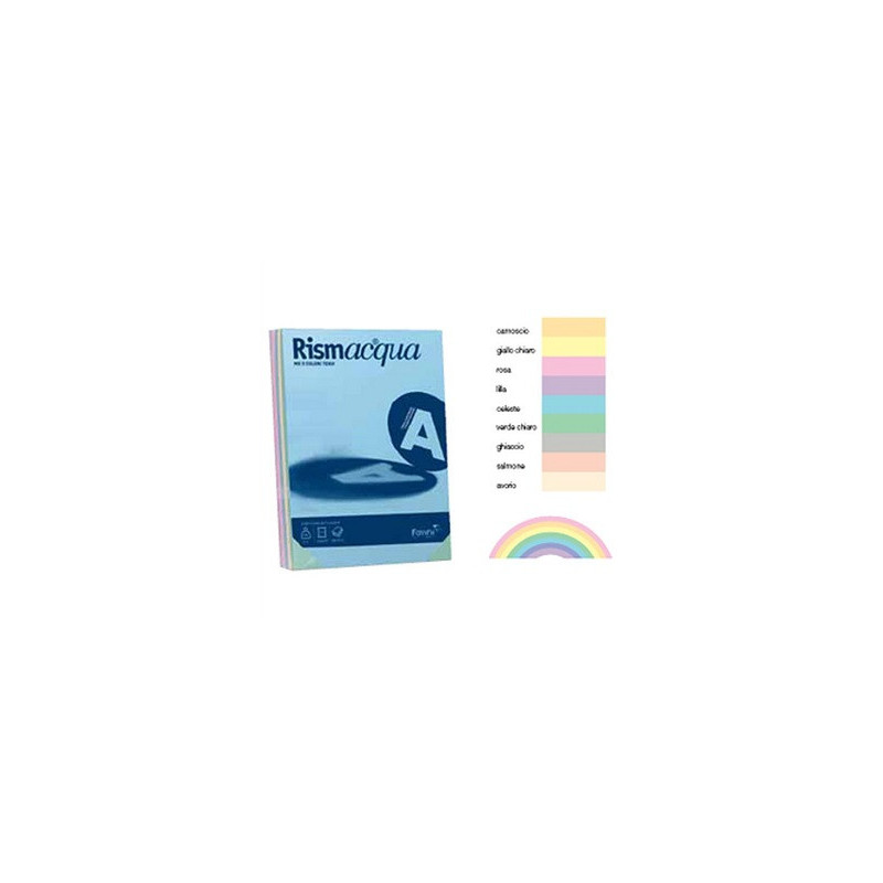 Carta Color A3 200gr Rismacqua 125fg celeste