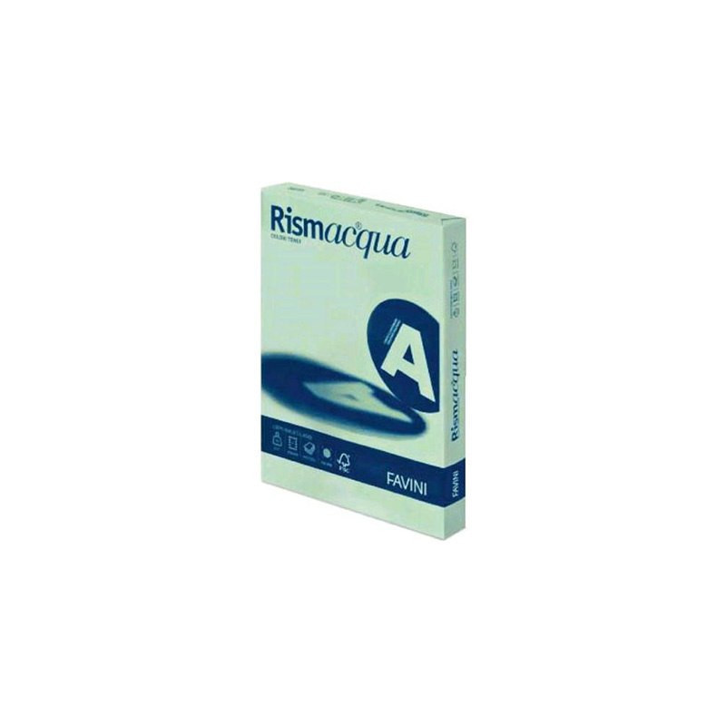Carta Color A4 200gr Rismacqua 125fg Verde chiaro