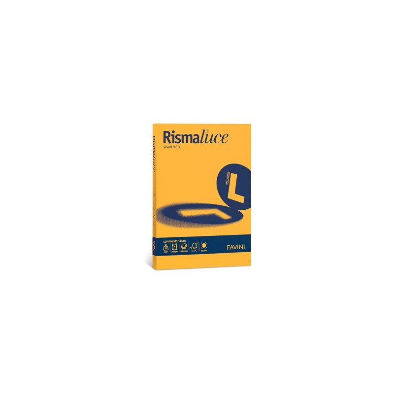 Carta Color A4 200gr Rismaluce 125fg Giallo Oro
