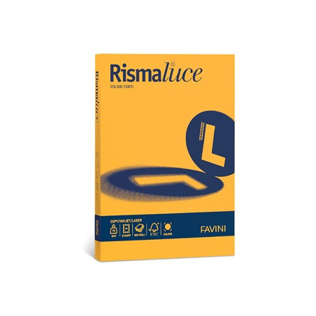 Carta Color A4 200gr Rismaluce 125fg Giallo Oro