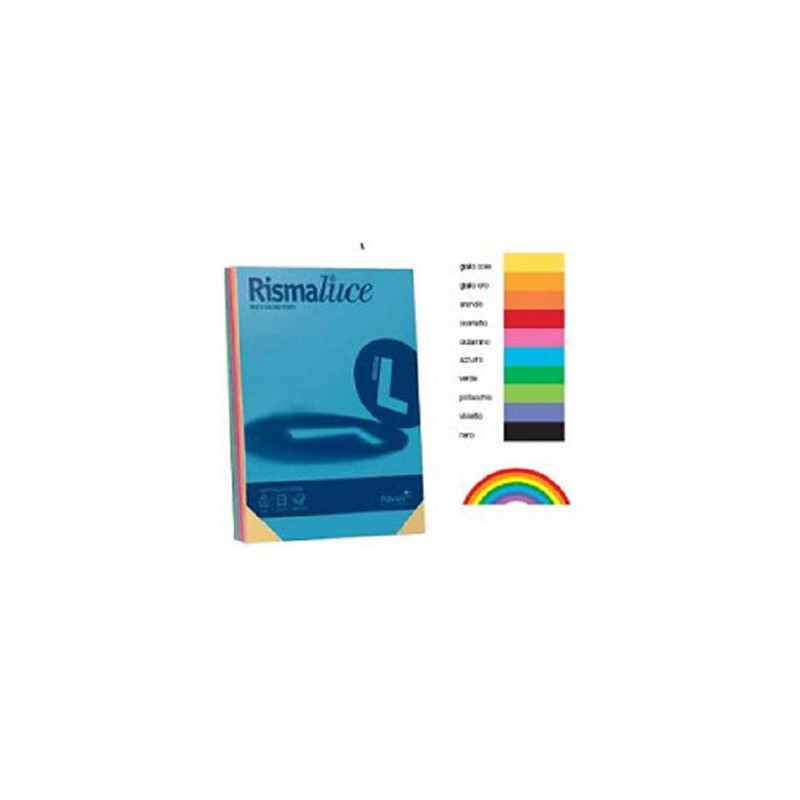 Carta Color A4 200gr Rismaluce 125fg Nero