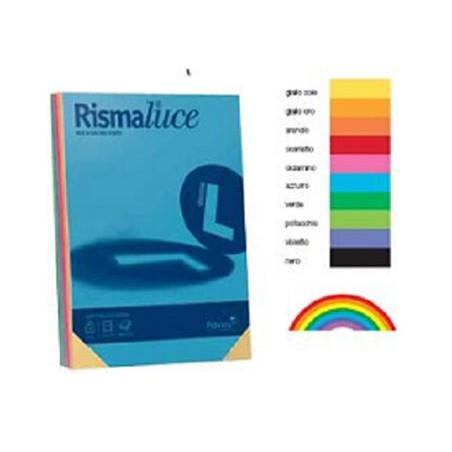Carta Color A4 200gr Rismaluce 125fg Scarlatto