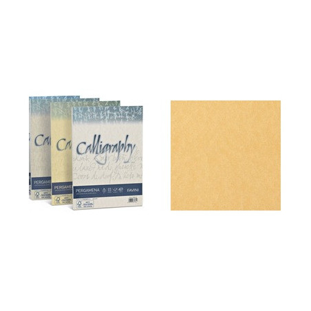 Carta Pergamena Calligraphy  A4 190gr. 50ff oro