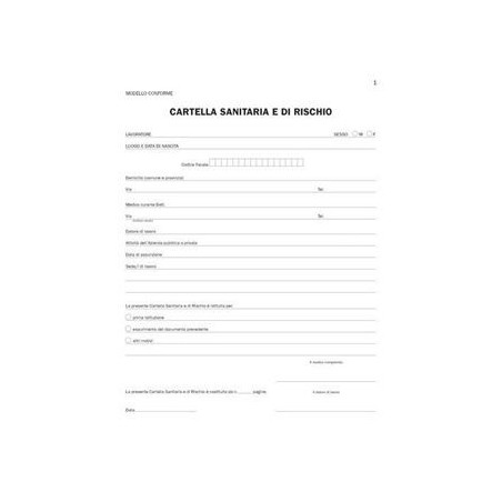 Cartella sanitaria e di rischio 32pg
