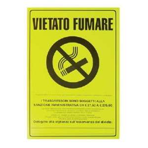 Cartello Vietato Fumare - Vari Colori