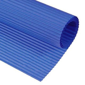 Cartoncino ondulato blu