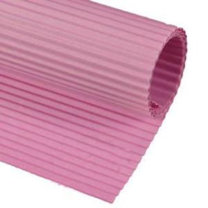 Cartoncino ondulato rosa