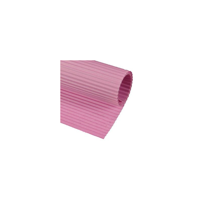 Cartoncino ondulato rosa
