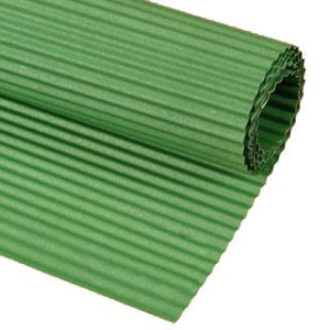 Cartoncino ondulato verde