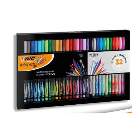 Cofanetto Bic Intensity 20 Fine + 12 Medium assortite