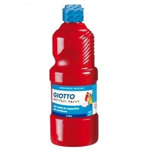 Colori a tempera acrilica rosso 250gr giotto