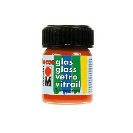 Colori Marabu per vetro arancio da 15ml