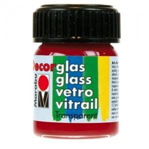 Colori Marabu per vetro vermiglione da 15ml