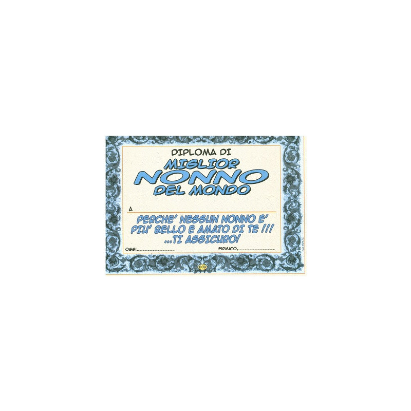 Diploma Gadgets  Miglior NONNO