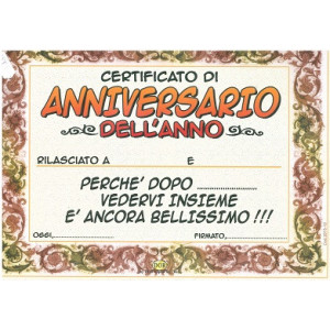 Diploma Gadgets Anniversario