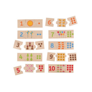 Domino dei numeri in legno