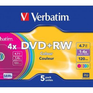 DVD+RW con custodia verbatim