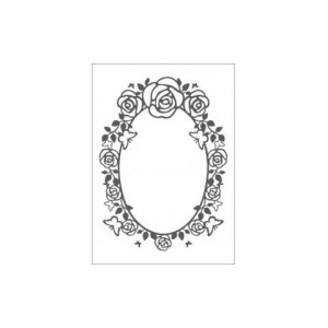 Embossing effetto rilievo 2d cornice rose