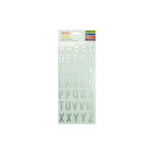 Etichette adesive ALFABETO silver 30mm