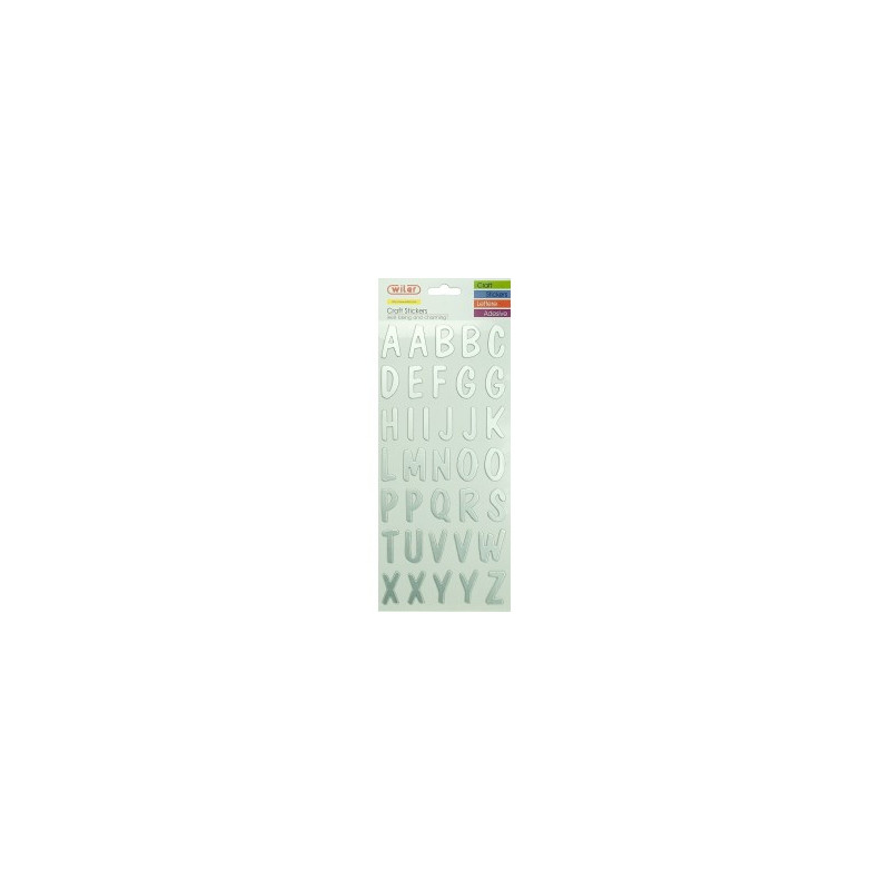 Etichette adesive ALFABETO silver 30mm